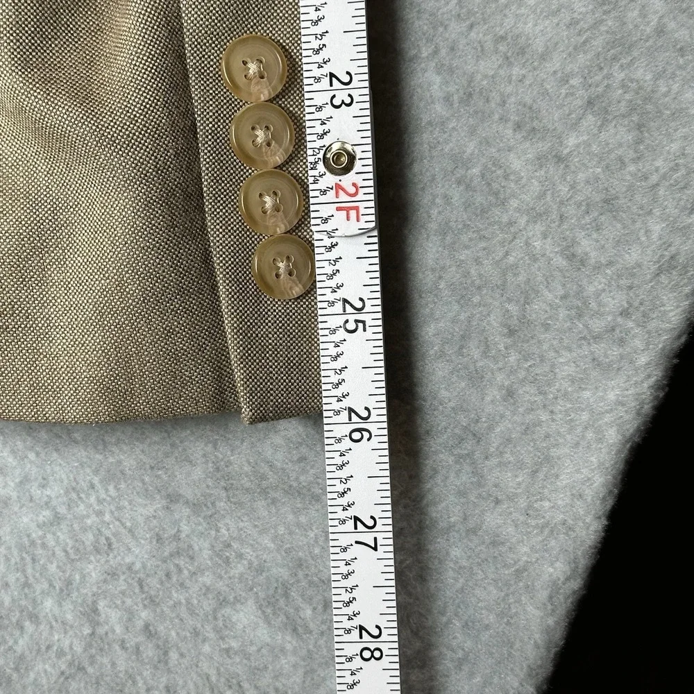 Lauren Ralph Lauren Blazer Mens 46L Bird's‎ Eye Pattern Tweed Beige Brown